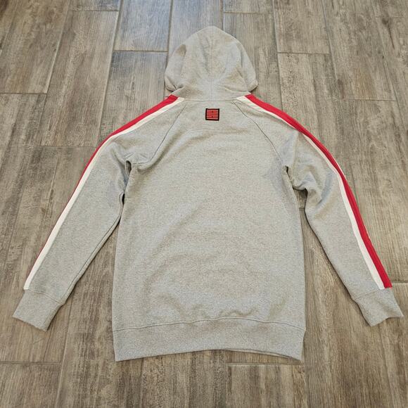 BilleBeino Stripe Hoodie Unisex Size S Pure Waste Recycled Materials Grey - Picture 7 of 12